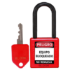 Candado dieléctrico rojo arco plástico de 32mm o 40mm - Imagen 2