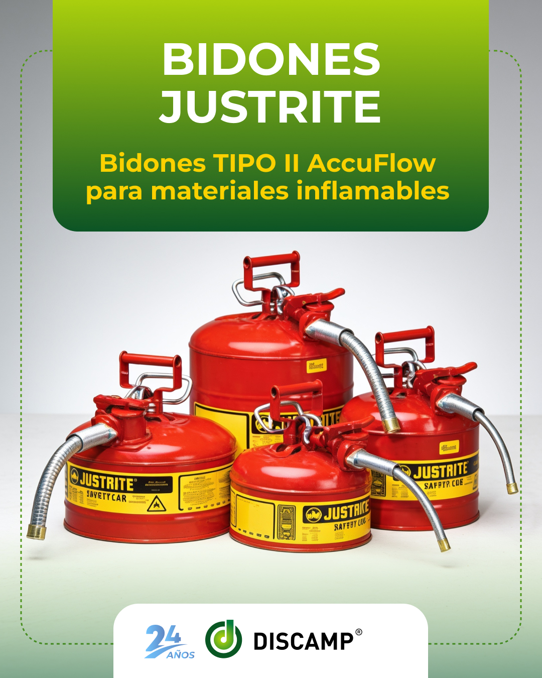 Bidones TIPO II AccuFlow para materiales inflamables