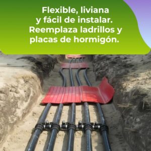Mallas / placa de proteccion flexible para cables y caños enterrados