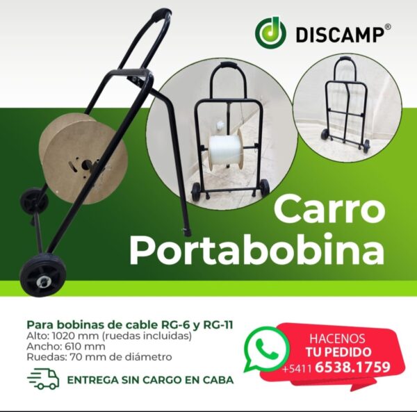 CARRO PORTA BOBINA DE CABLES - Imagen 2